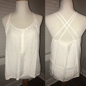 anthropologie tank top - size M with cross back